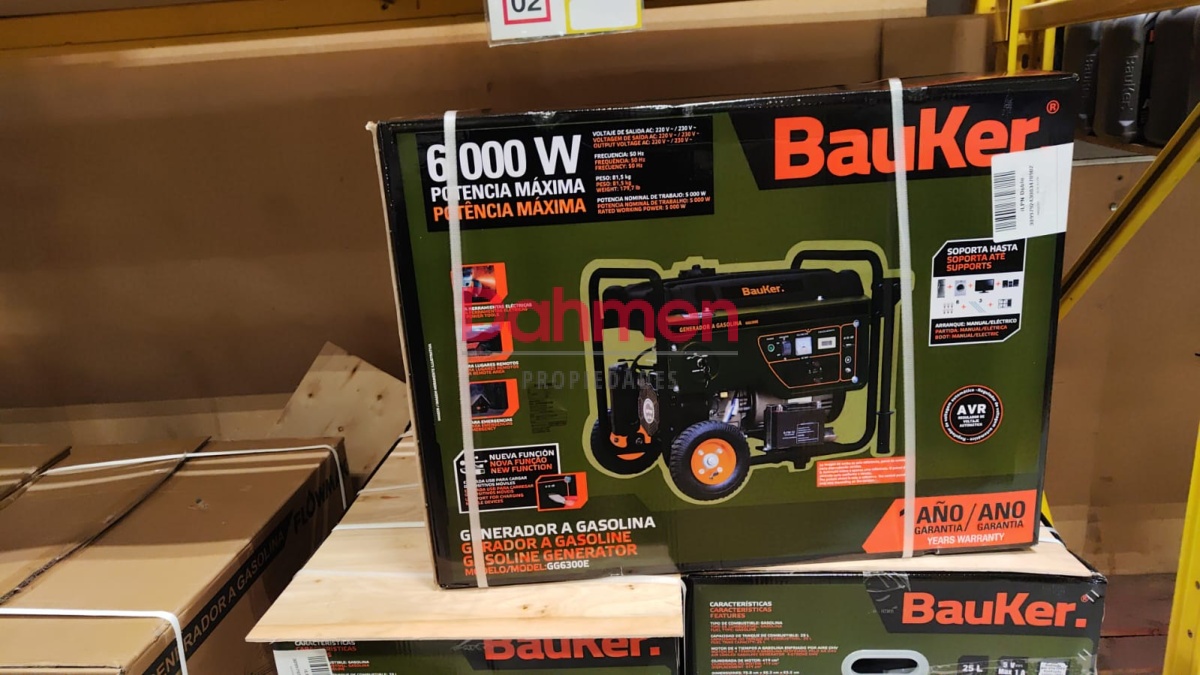 Generador nuevo marca Bauker de 6.000 W